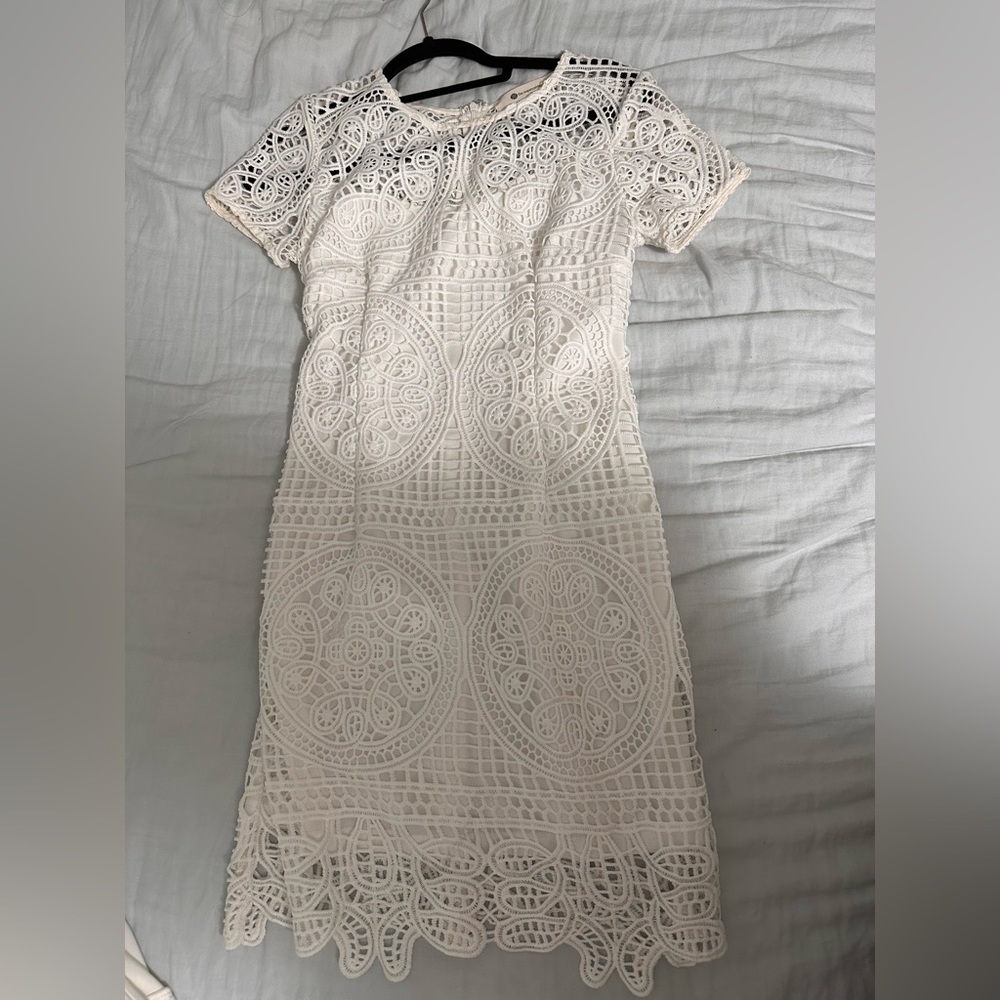 Impeccable Pig white eyelet lace dress